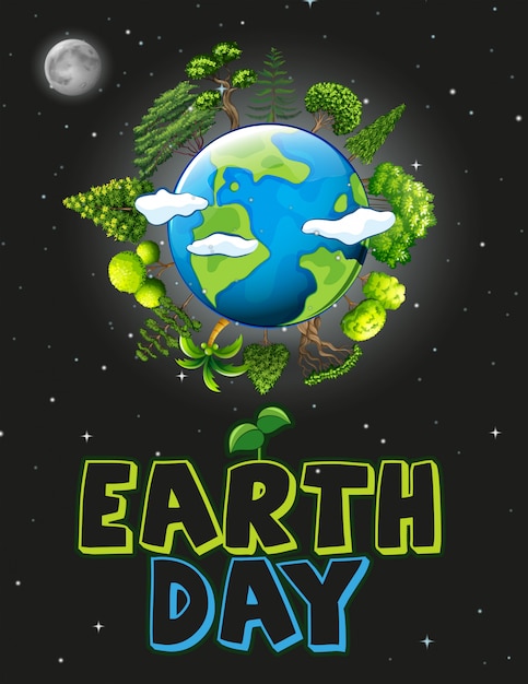 Free vector an earth day illustration