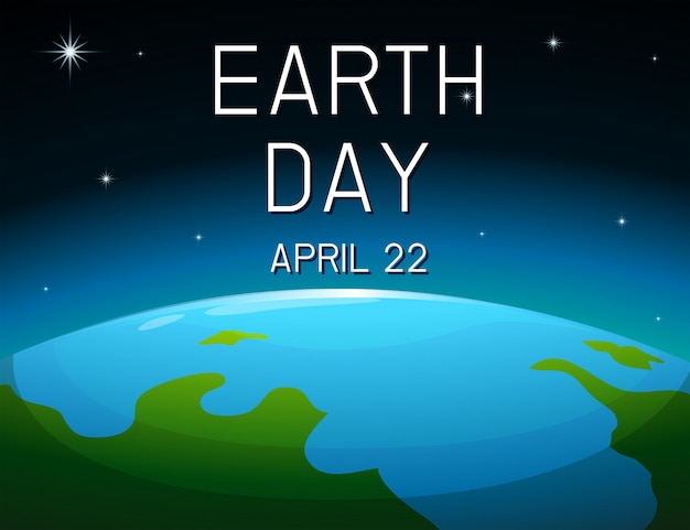 Free vector earth day space poster