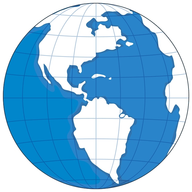 Vettore gratuito icona del globo di terra su sfondo bianco