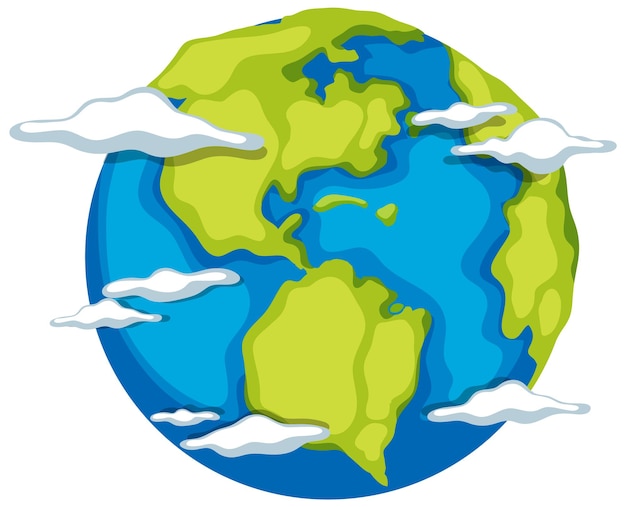 Earth Globe Icon on White Background – Free Download