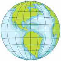 Free vector earth globe icon on white background