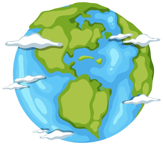 Earth globe icon on white background