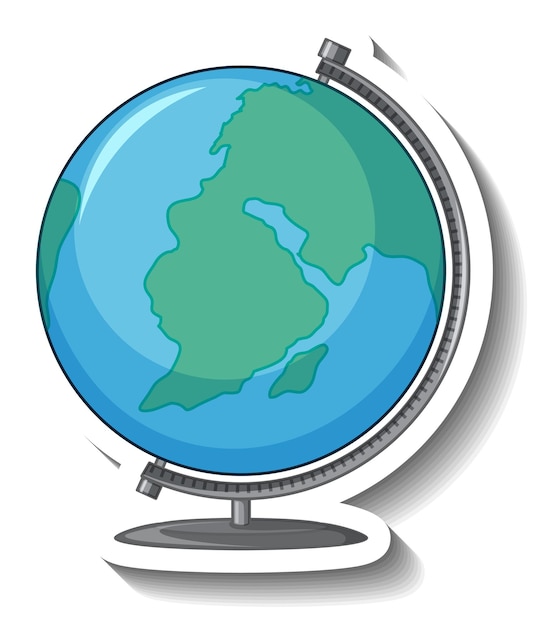 Earth globe model sticker