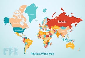 Бесплатное векторное изображение Земля карта страны