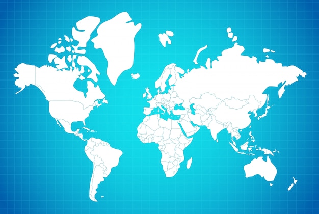 Free vector earth map linear composition