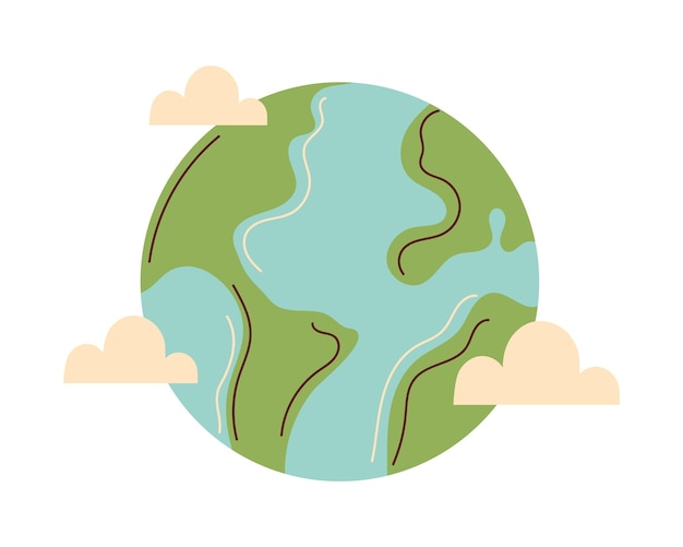 Earth Planet Map Icon Isolated – Vector Templates