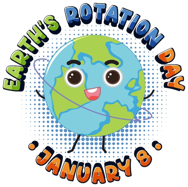 Free Vector earth rotation day banner design