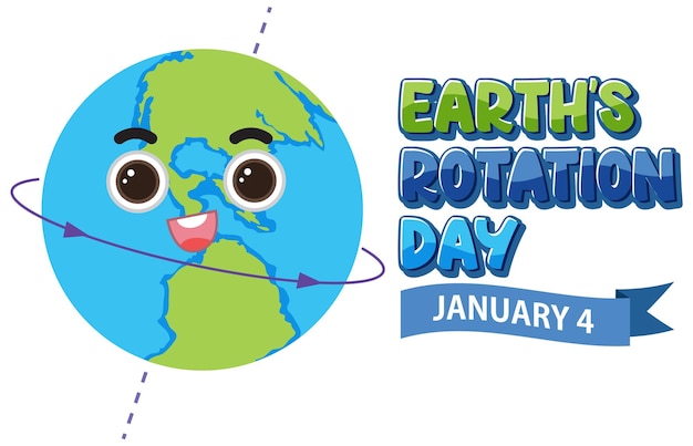 Free vector earth rotation day banner design