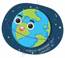 Free vector earth's rotation day banner design