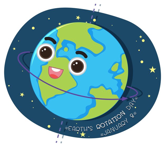 Free Vector earth's rotation day banner design