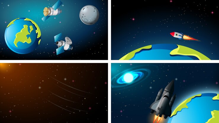 Free Vector earth space background scenes