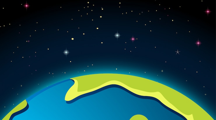 ฟรี Vector earth in space scene