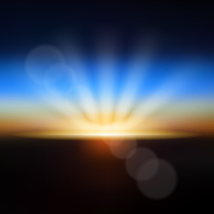 Free Vector earth sunrise blurred light effect