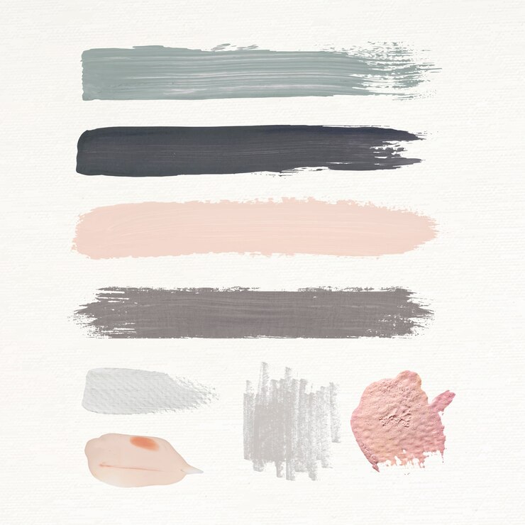 Free Vector earth tone brush strokes
