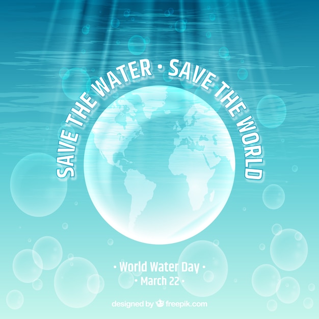 Free vector earth water day background
