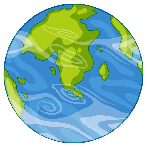 Free vector the earth on white