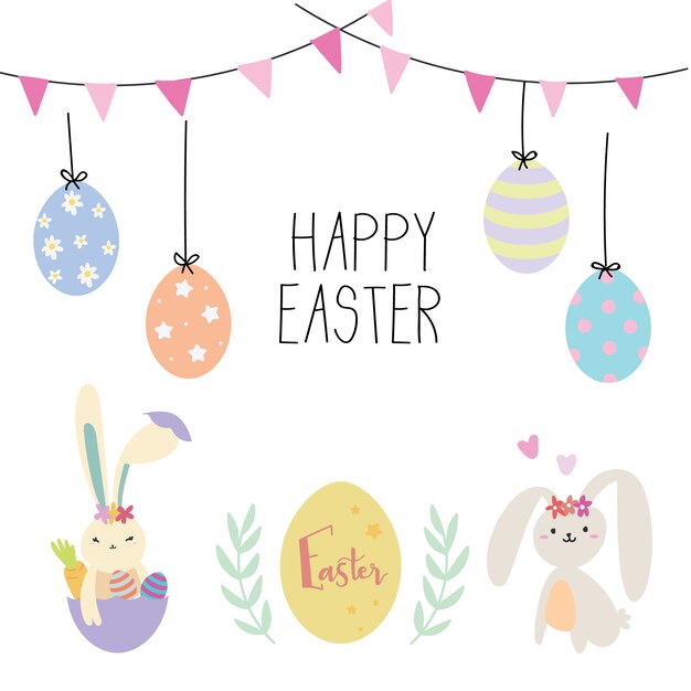 Free vector easter background design