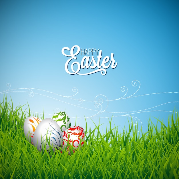 Vettore gratuito background design di pasqua