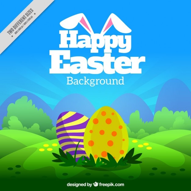 Free vector easter background with eggs