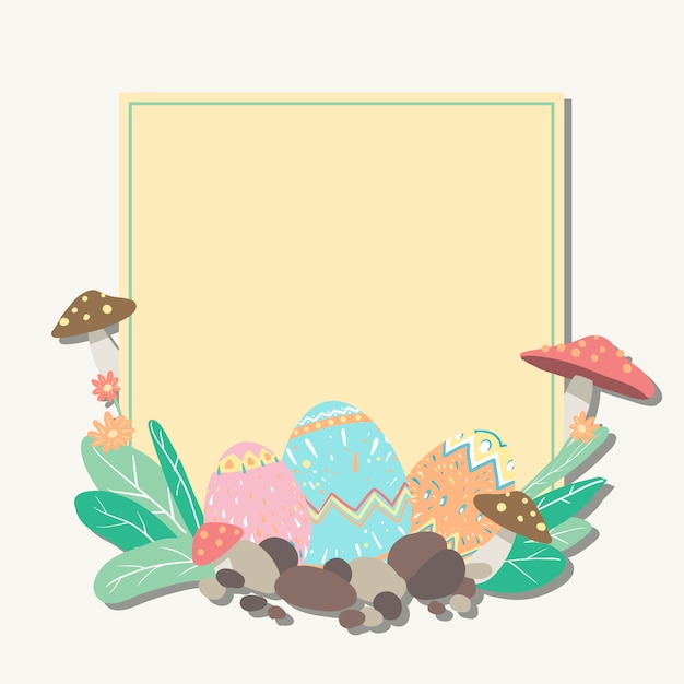 Free vector easter border illustration