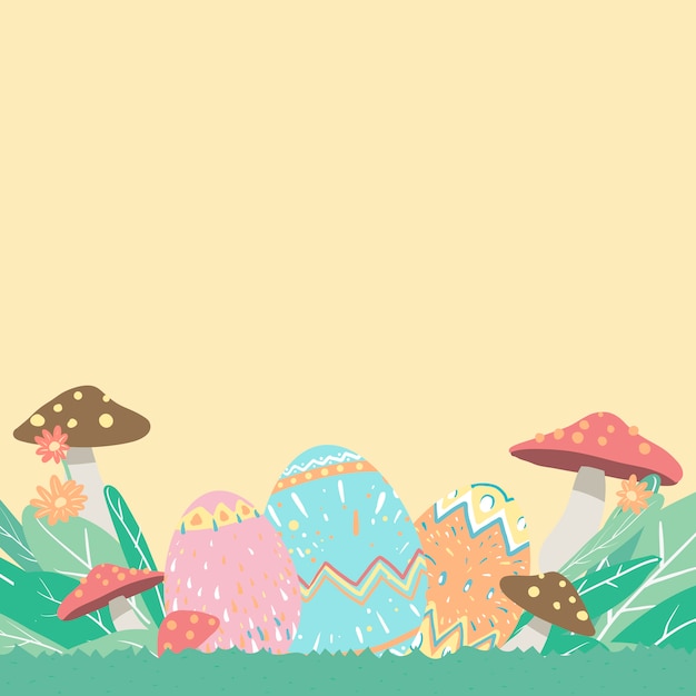 Free vector easter border illustration