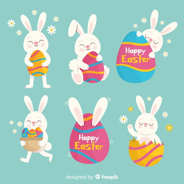 Free vector easter bunny collection