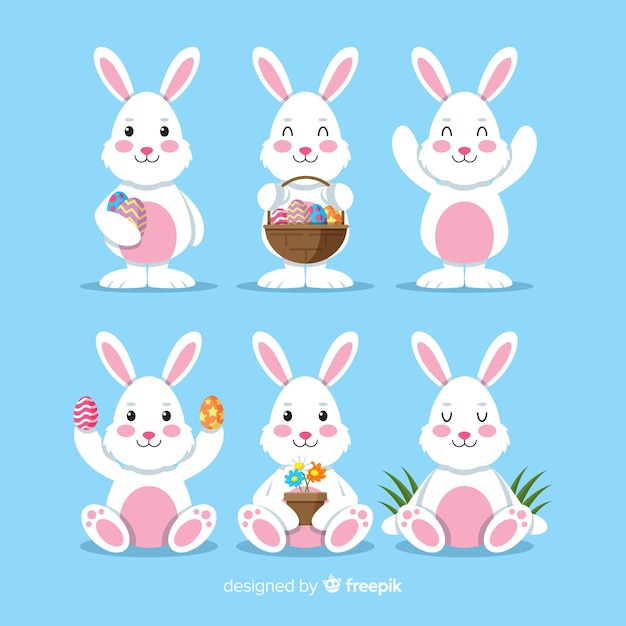 Free vector easter bunny collection