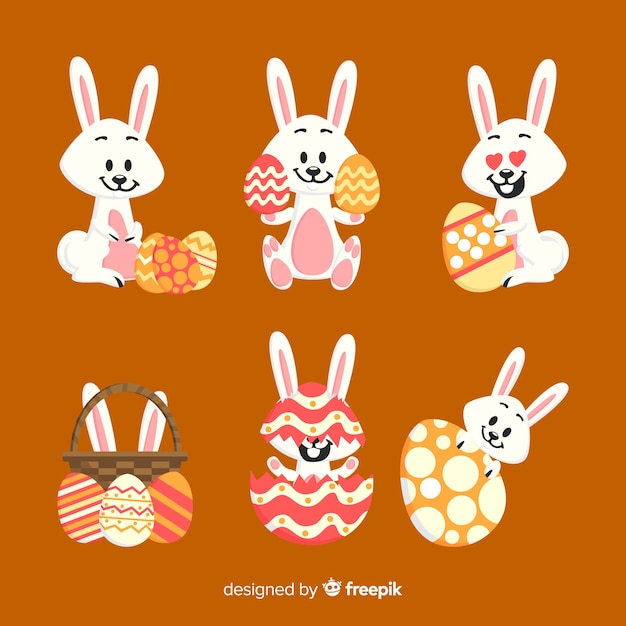 Free vector easter bunny collection