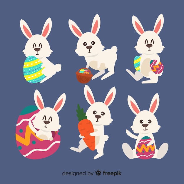 Free vector easter bunny collection