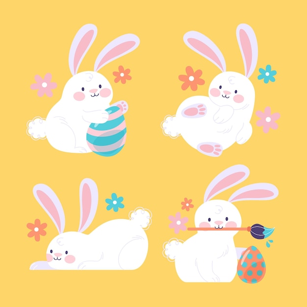 Free vector easter bunny collection
