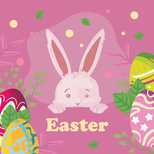 Free vector easter bunny poster