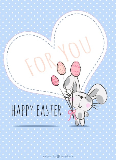 Vettore gratuito easter card illustation