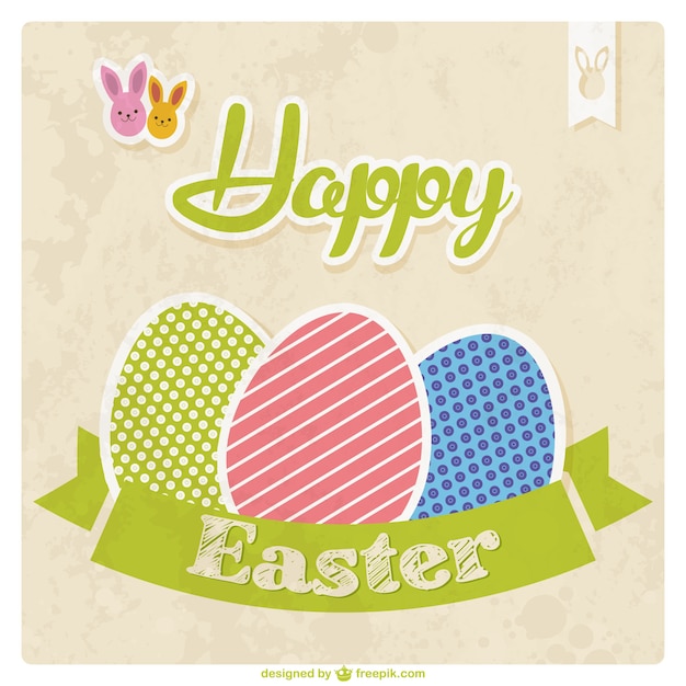 Free vector easter card layout