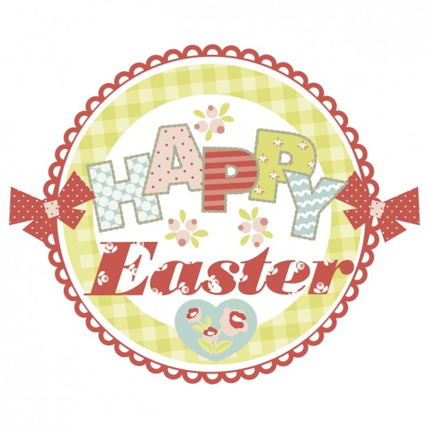 Free vector easter card in scrapbook style