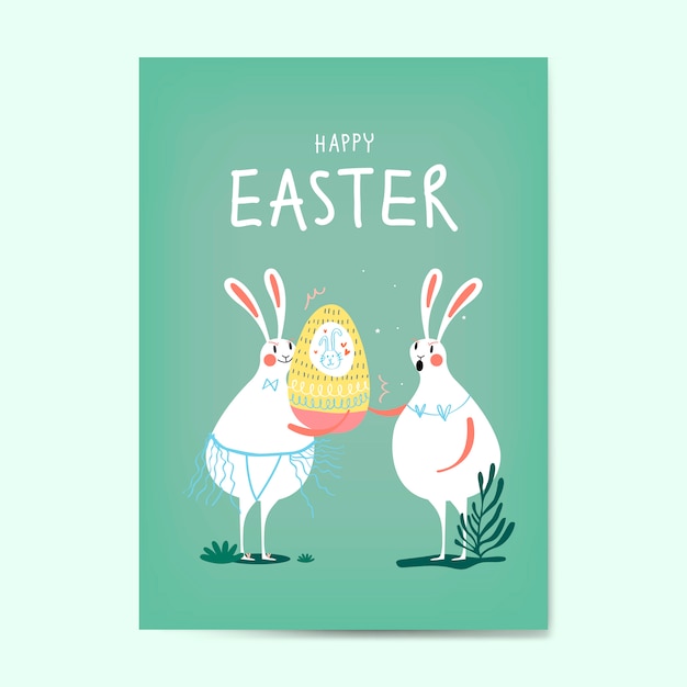 Free vector easter celebration card vector