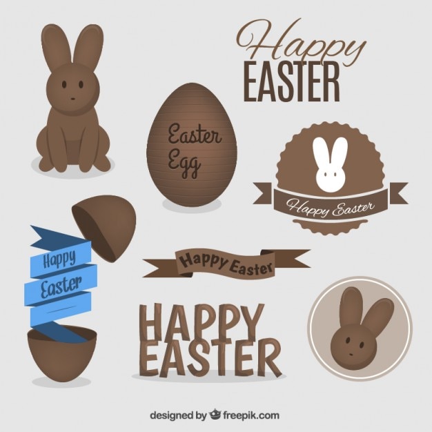 Free vector easter chocolate