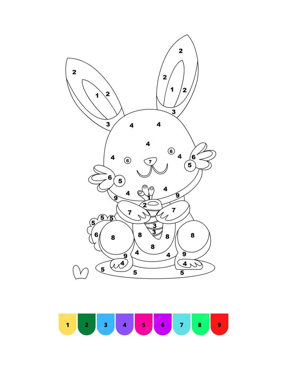 premium-vector-easter-coloring-pages-color-by-number-easter-pages-for-kids