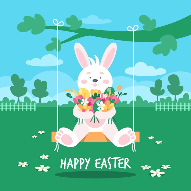 Free vector easter day backgound