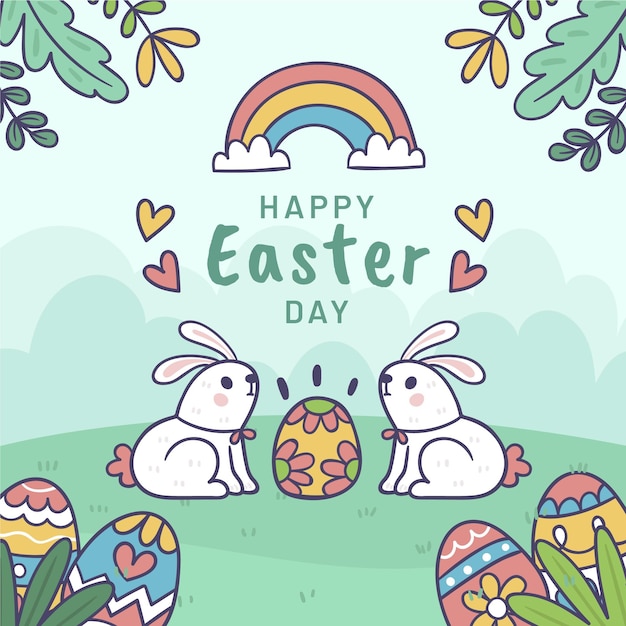 Free vector easter day background