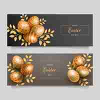 Free vector easter day banners template