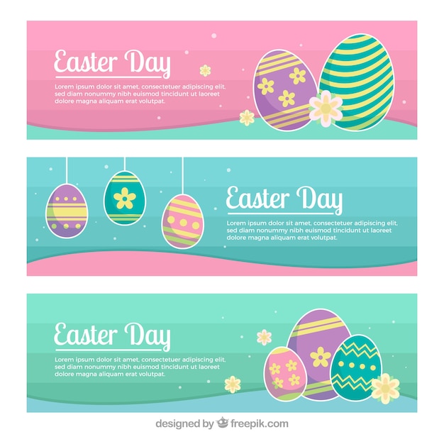 Easter day banners