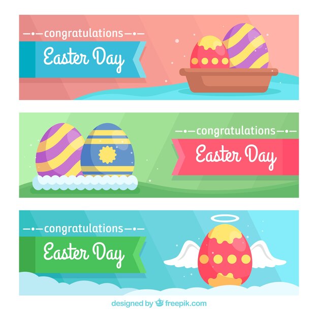 Easter day banners