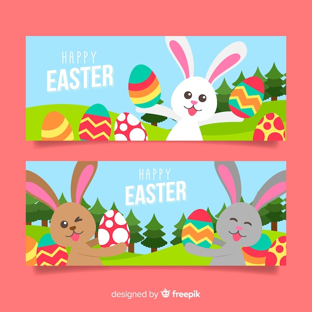 Easter day banners