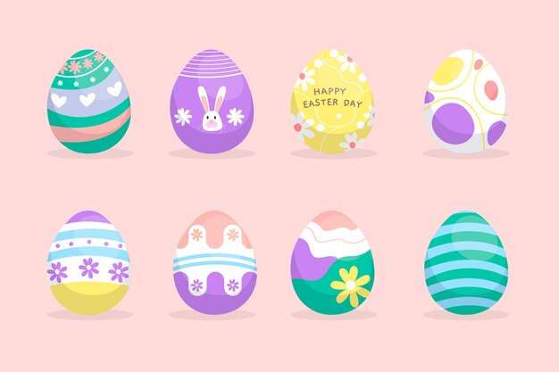 Easter day egg collection concept