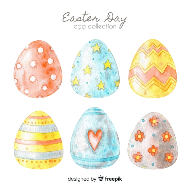 Free vector easter day egg collection