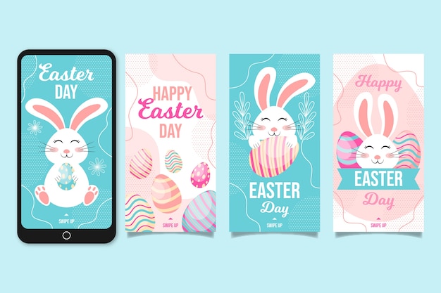 Tema della raccolta di storie del instagram di giorno di pasqua