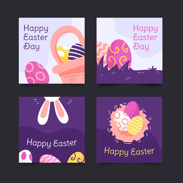 Instagram投稿コレクションのイースターの日のテーマ
