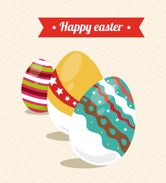 Free vector easter design beige illustration