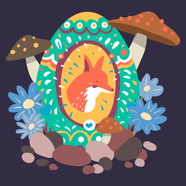 Easter egg design illustration