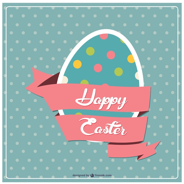 Easter egg design postcard